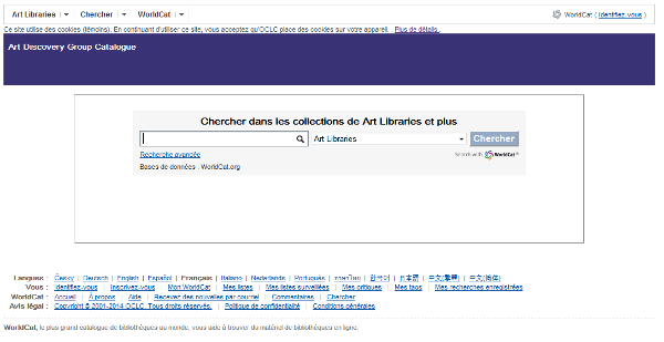 Capture d'écran de art discovery group catalogue